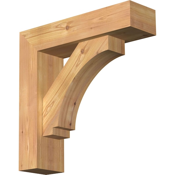 Ekena Millwork Imperial Block Smooth Bracket w/ Offset Brace, Western Red Cedar, 5 1/2"W x 20"D x 20"H BKT0604X20X20IMP05SWR - main